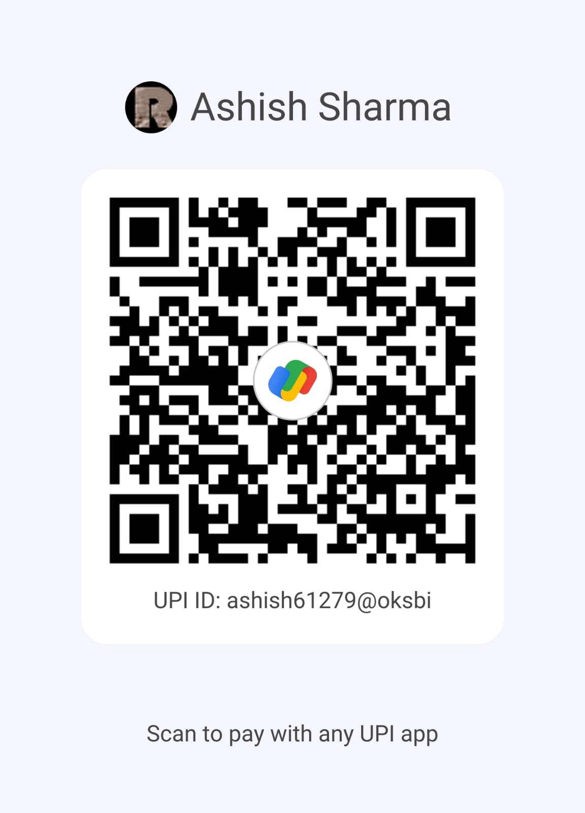 UPI QR - Ashish Sharma